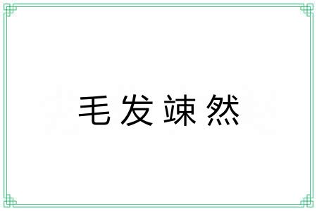 毛发竦然 毛发竦然