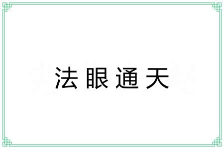 法眼通天