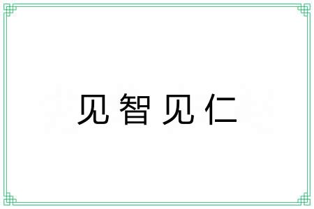 见智见仁 见智见仁